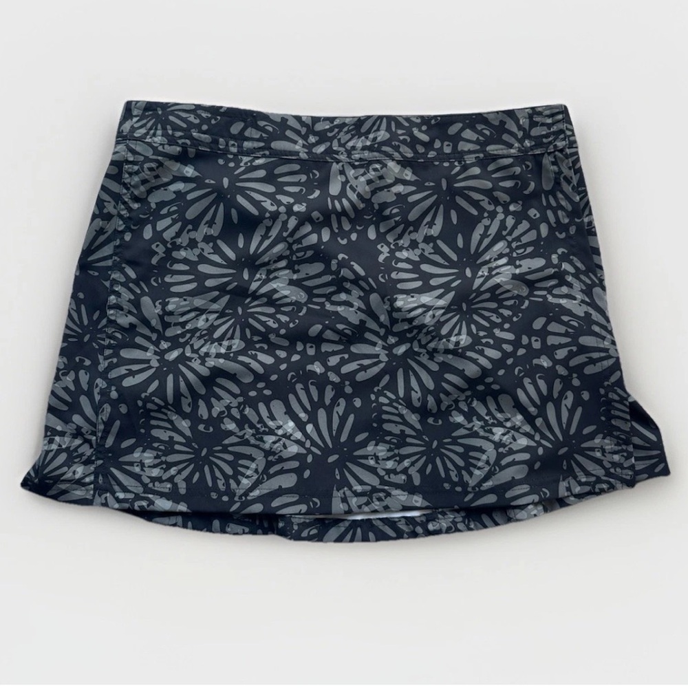 RipSkirt Hawaii Geometric Floral Wrap Skirt Grey Black Beach Vacation XL
